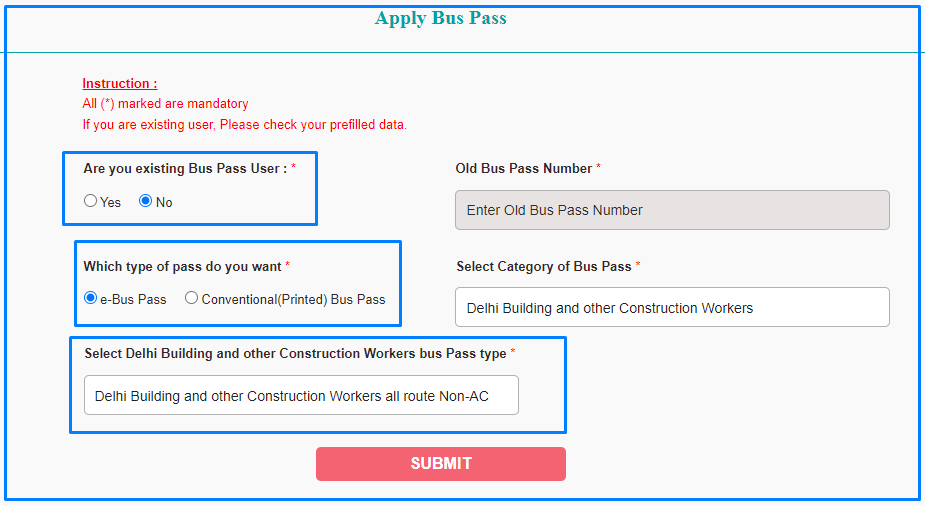 apply for bus pass free